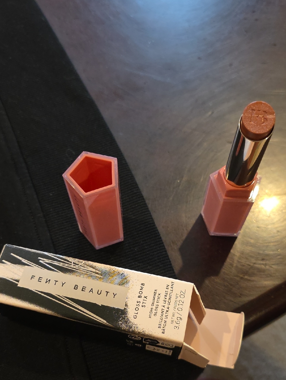 Fenty Neutral Peach Cream Lipstick Fussy